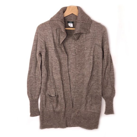 J.Crew Alpaca Wool Blend Collared Long Sleeve Cardigan Sweater S - Picture 1 of 7